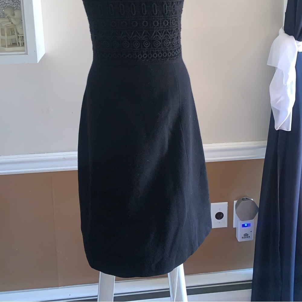 Tory Burch Roberta crochet inset knit dress Black XS - Picture 7 of 10